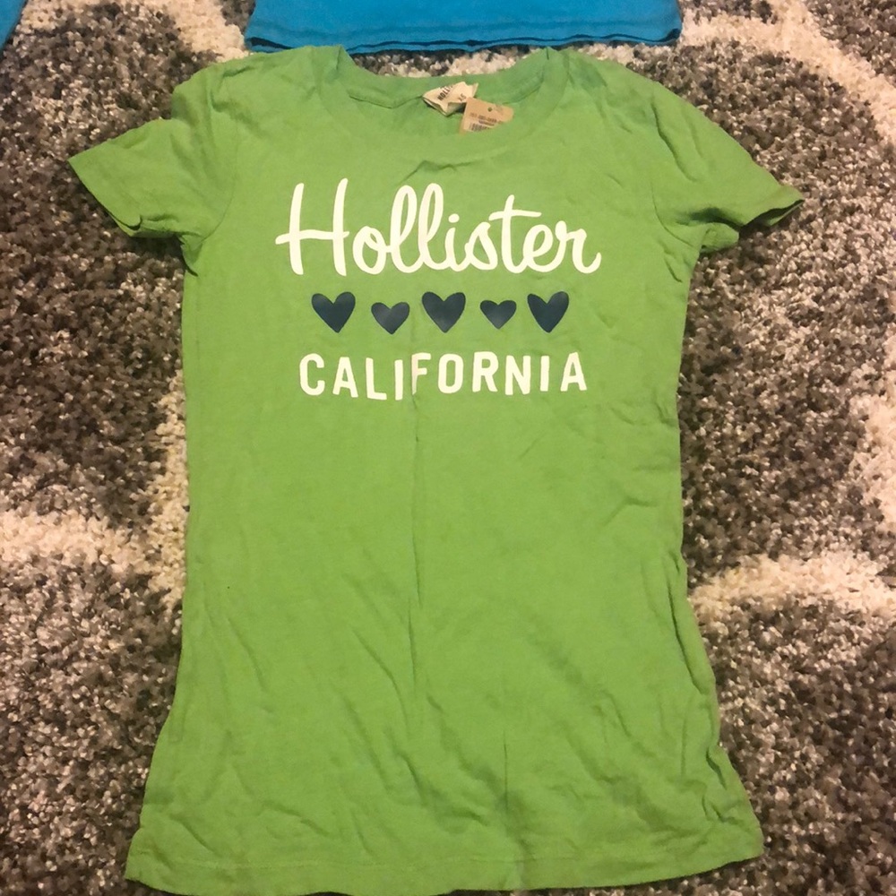 NEW Hollister Short Sleeve Lime Top Shirt  X Small